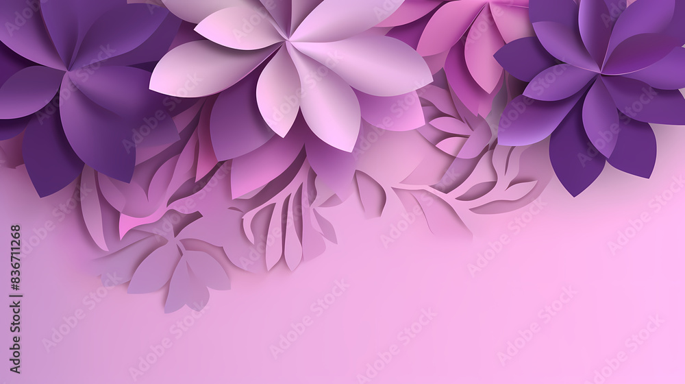 Background with light purple gradient color paper cut vector image Background with light purple gradient color paper cut vector image