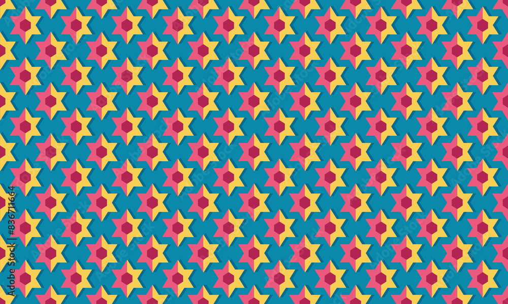 Paper Cutout Design Geometric Shapes Seamless Pattern for Wallpaper Background Paper Cutout Design Geometric Shapes Seamless Pattern for Wallpaper Background