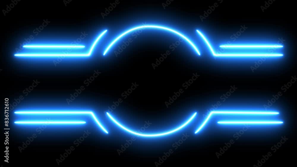 Colorful neon presentation frame, technology frame Colorful neon presentation frame, technology frame