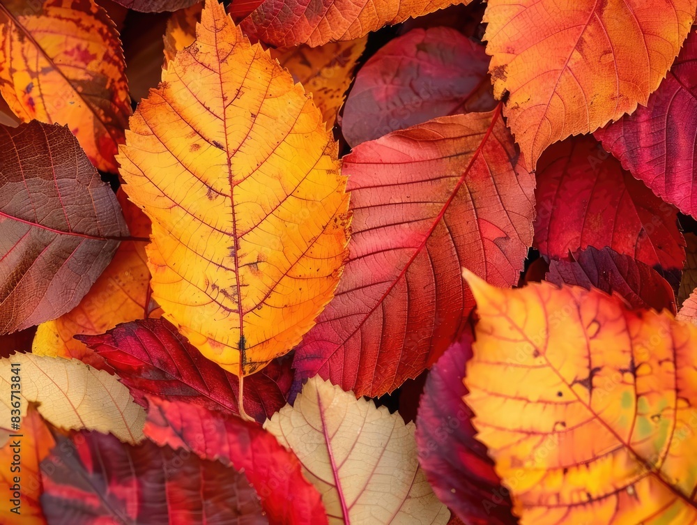 Autumn Leaves A closeup of colorful autumn leaves in vibrant reds, oranges, and yellows Autumn Leaves A closeup of colorful autumn leaves in vibrant reds, oranges, and yellows