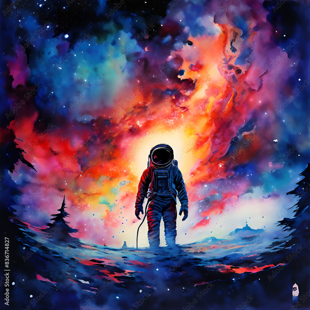 Fototapeta premium person in the space