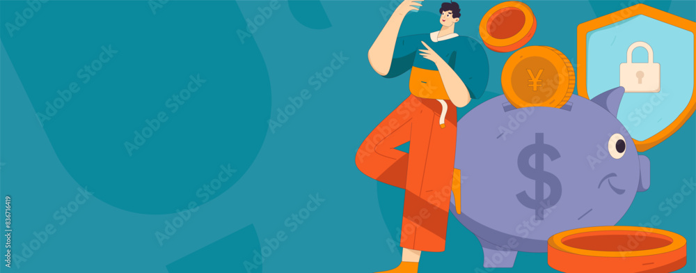 Online shopping payment security character flat vector concept operation hand drawn illustration
Online shopping payment security character flat vector concept operation hand drawn illustration