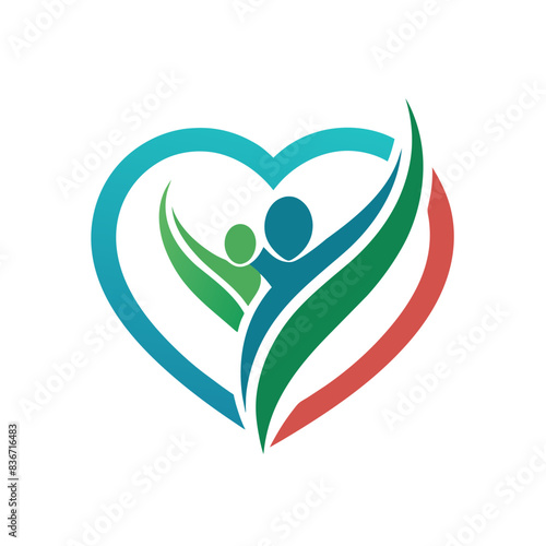 A social care logo icon illustration