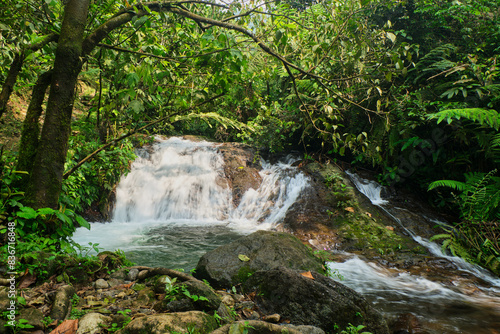 Cascading Beauty  Layered Waterfall in Halimun Salak  Indonesia