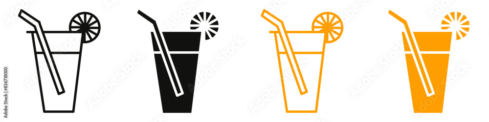 Obraz premium Drink icon mark in filled style