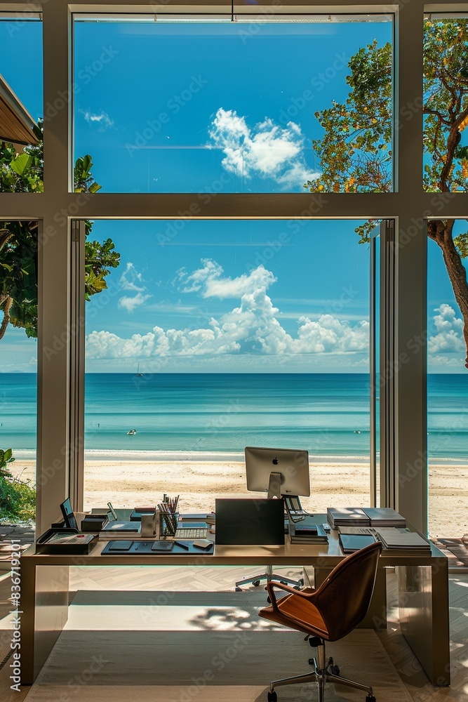 Obraz premium A stunning view from a modern office
