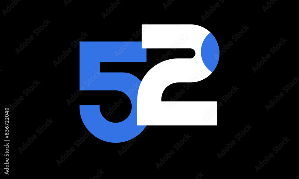 Number Blue Circle Modern Logo Abstract Number Blue Circle Modern Logo Abstract