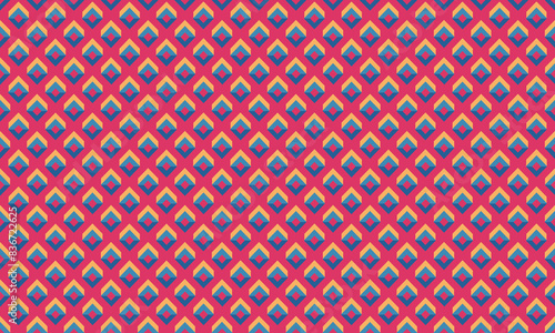 Parallax Design Geometric Shapes Seamless Pattern for Wallpaper Background