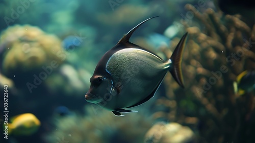 colorful fishes underwater in the ocean  photo