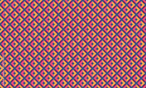 Parallax Design Geometric Shapes Seamless Pattern for Wallpaper Background