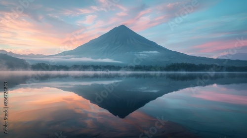 Majestic Mountain Reflected in Serene Lake © ZeeZaa