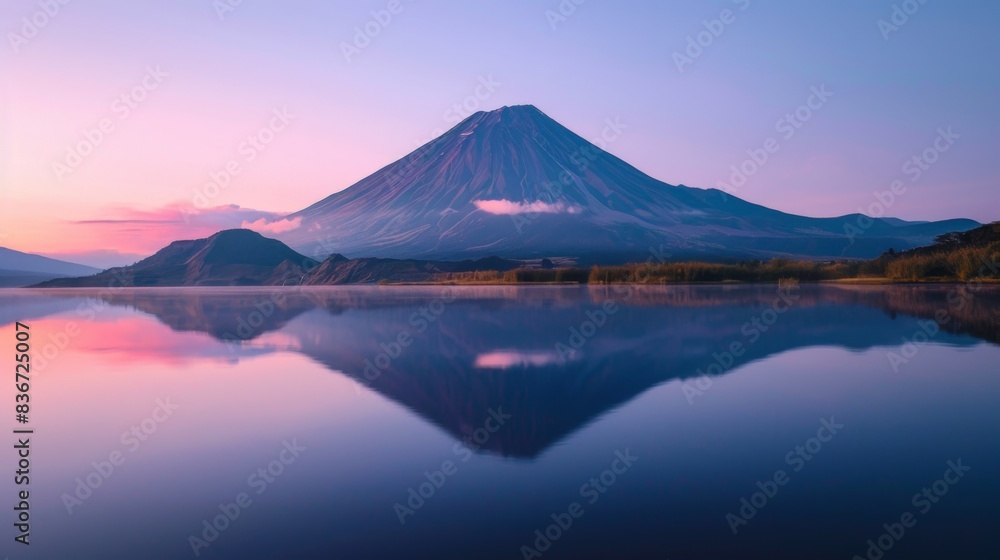 Majestic Mountain Reflected in Serene Lake Majestic Mountain Reflected in Serene Lake