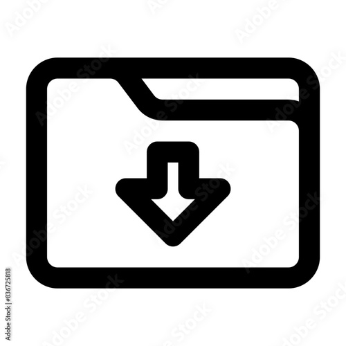 download file manager line icon