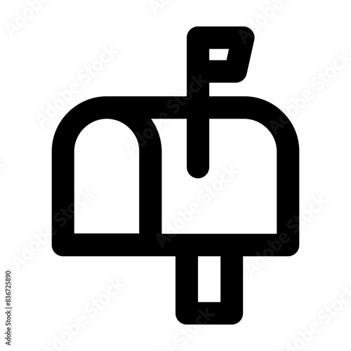 inbox email post box postmail line icon