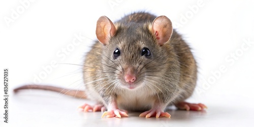 Isolated rat on background