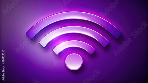 wifi symbol on vibrant purple background photo