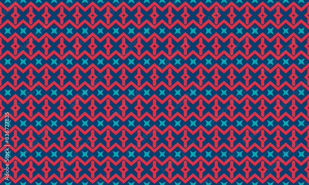 Parallax Design Geometric Shapes Seamless Pattern for Wallpaper Background