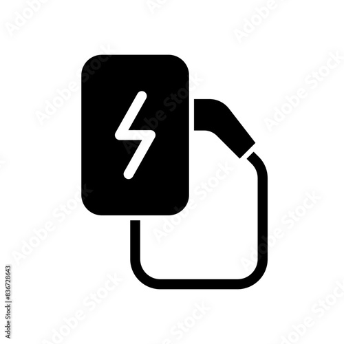 Electric charging vehicle icon, Home Ev charging point, Vector illustration