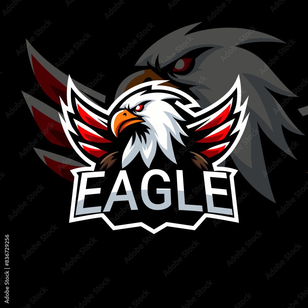 modern eagle character esport logo modern eagle character esport logo