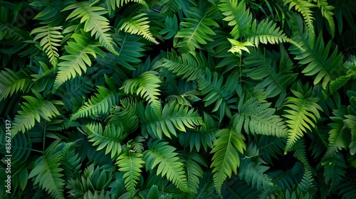 Close up green leave fern. Nature green plant pattern background and texture.