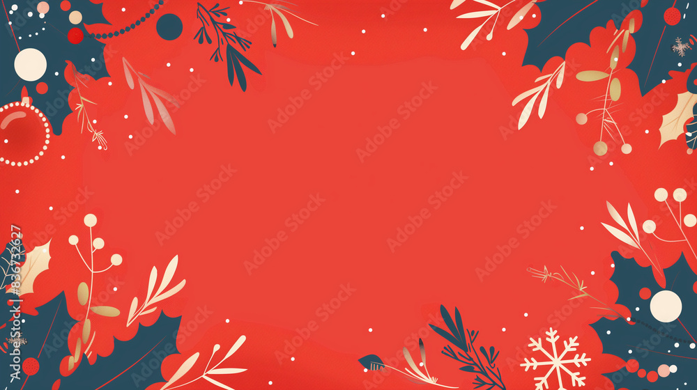 An abstract and minimalist Christmas frame An abstract and minimalist Christmas frame