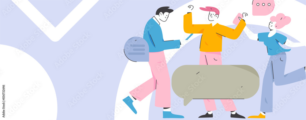 Communicate with consultants flat vector character concept operation hand drawn illustration
Communicate with consultants flat vector character concept operation hand drawn illustration