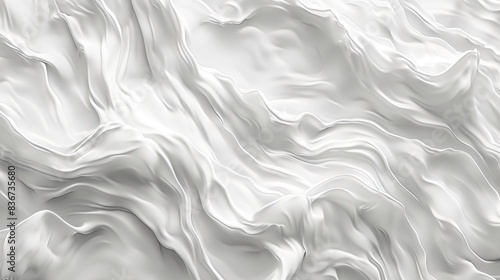 Close-up of massive wave on white background photo