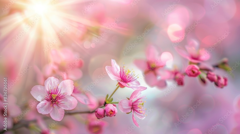 Floral flower spring abstract background of cherry blossom flower in spring season in Japan Floral flower spring abstract background of cherry blossom flower in spring season in Japan