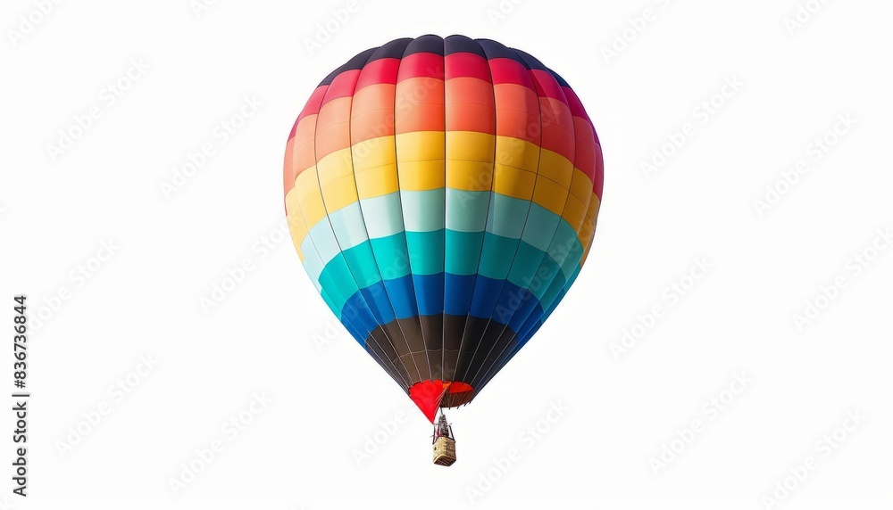 Naklejka premium Vibrant Hot Air Balloon Soaring in the Sky: A Captivating Image