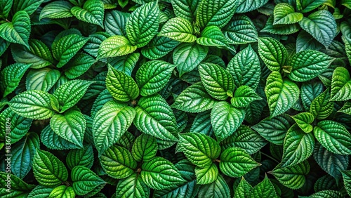 Lush green foliage texture with detailed leaves and vibrant colors , nature, vibrant, green, foliage, leaves, lush, texture, botanical, plants, growth, vibrant colors, lush green, natural