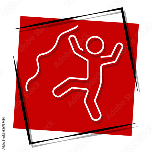 mountaineering red banner. Vector illustration.