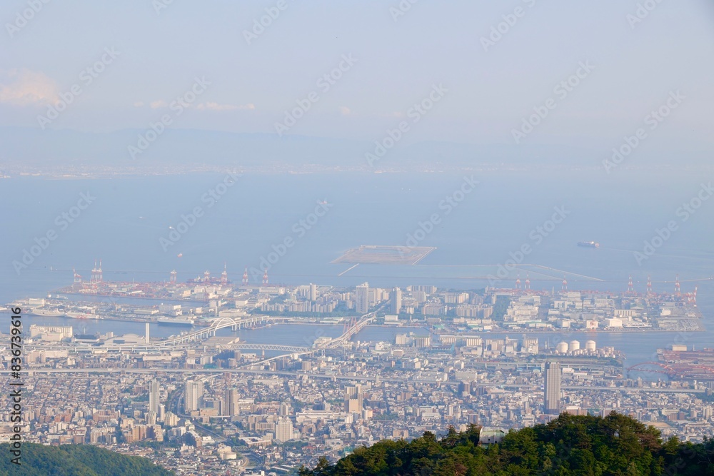 六甲山から見た六甲山アイランド　神戸市