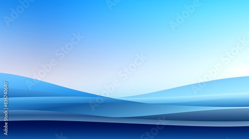 Abstract blue wave background design. Smooth flowing gradient curves creating a serene and calming effect, suitable for various digital uses.