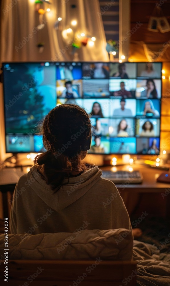 Students are joining virtual study groups from their bedrooms. Students are joining virtual study groups from their bedrooms.