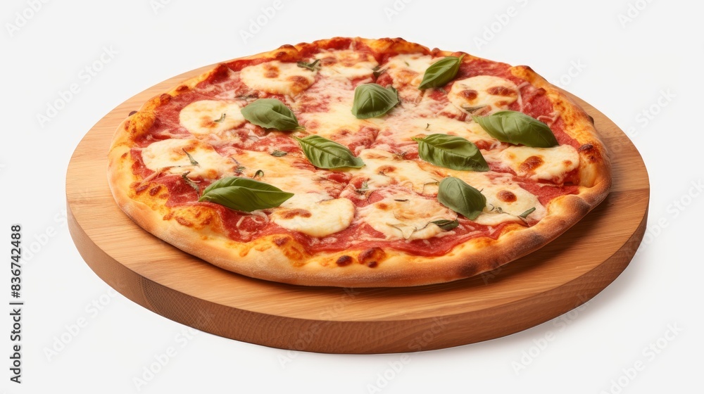 margherita italian pizza isolated on white margherita italian pizza isolated on white