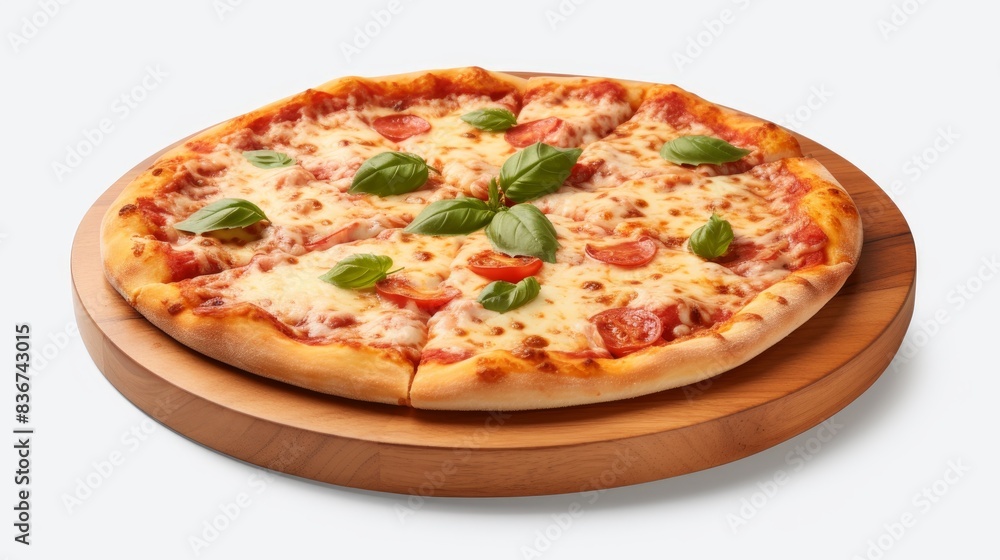 margherita italian pizza isolated on white margherita italian pizza isolated on white