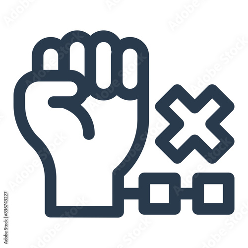 Anti Slavery Movement Against Slavery Vector Icon Illustration