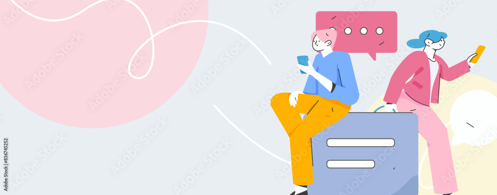 Communicate with consultants flat vector character concept operation hand drawn illustration
Communicate with consultants flat vector character concept operation hand drawn illustration