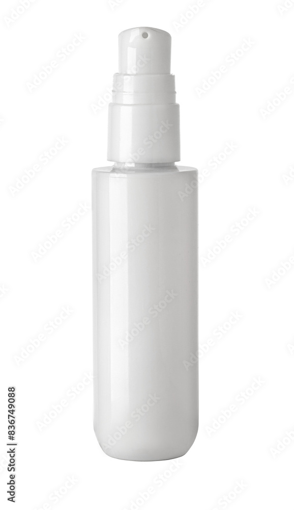 White bottle with sprayer. White bottle with sprayer.