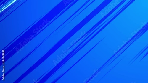 Full HD abstract speed lines background. Creative gradient blue horizontal light speed texture. Colorful motion backdrop for anime or manga style. Modern graphic design. Template for editing video.