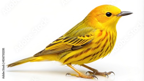 Yellow warbler bird isolated on white background, yellow warbler, bird, isolated, white background, wildlife, nature, small, colorful, feathered, singing, perched, beautiful, cute, avian photo