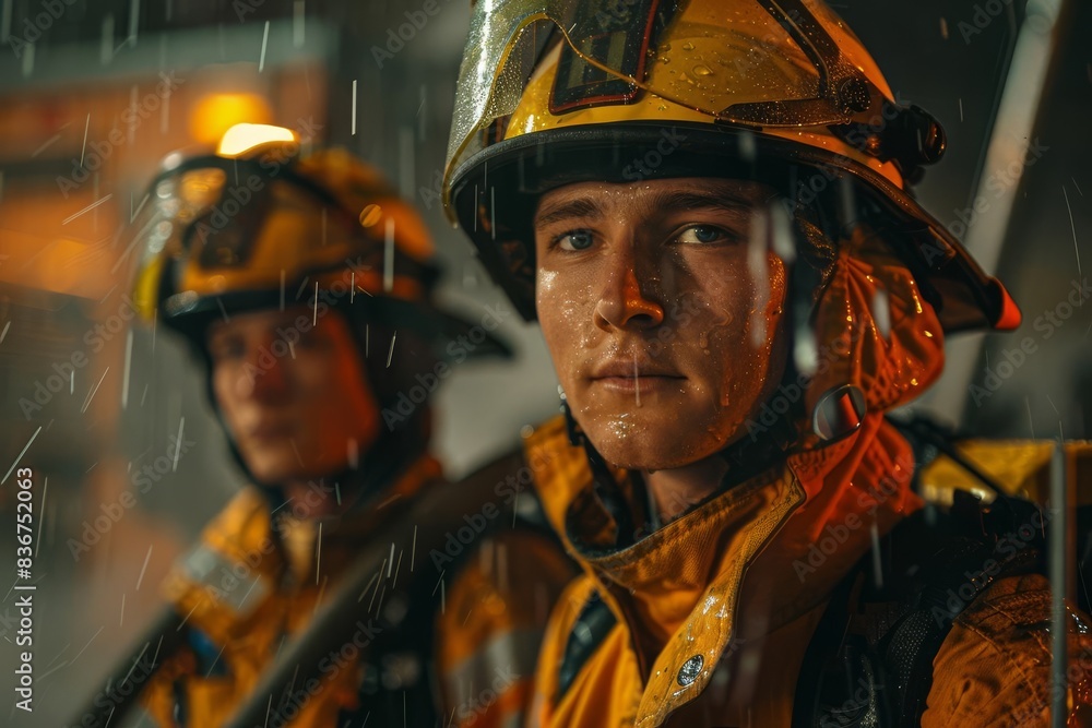 Labor Day Firefighter Training Focus on firefighters training with ...