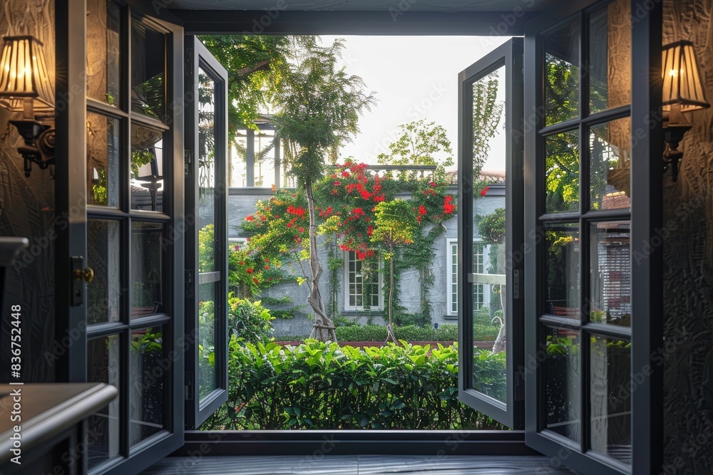 elegance Tall black steel framed window elegance Tall black steel framed window