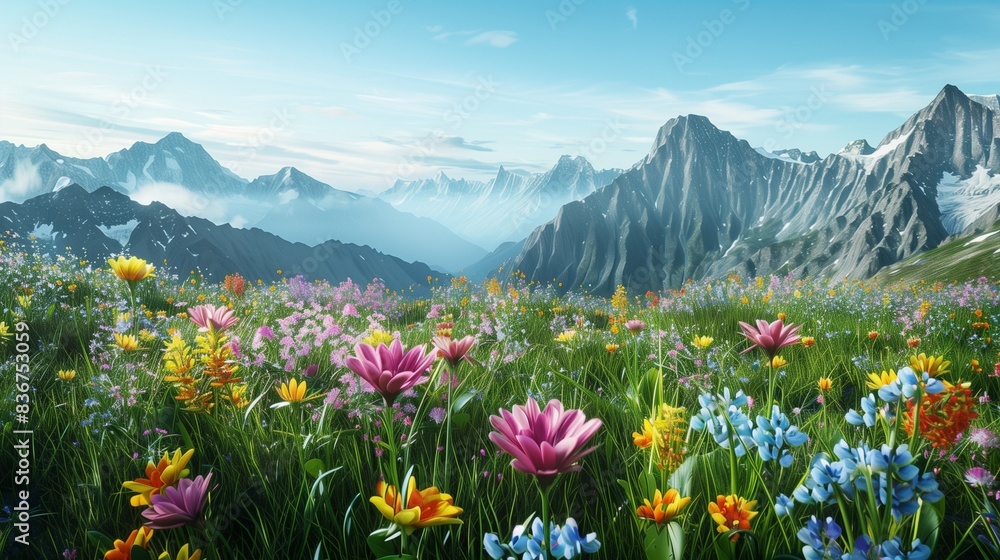 Obraz premium meadow with flowers