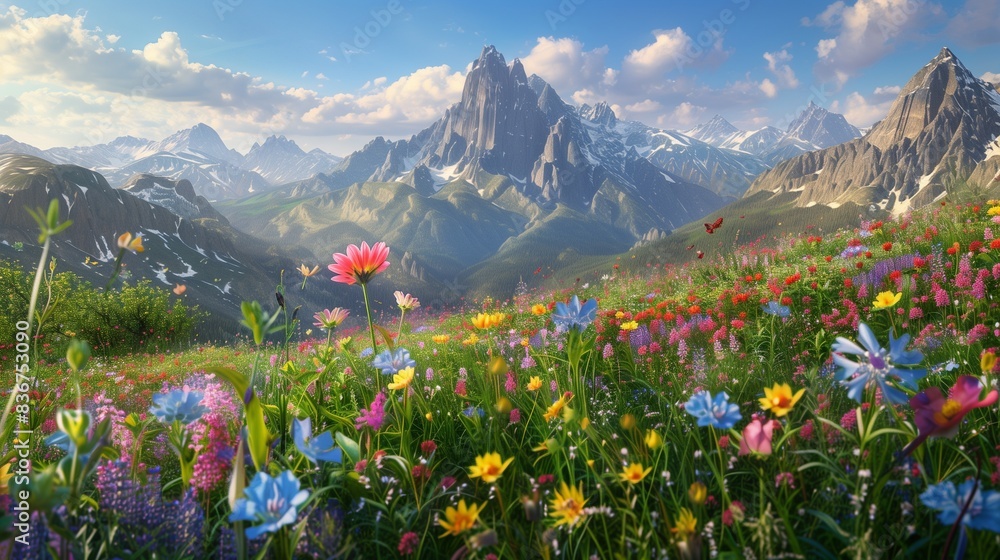 Fototapeta premium meadow with flowers