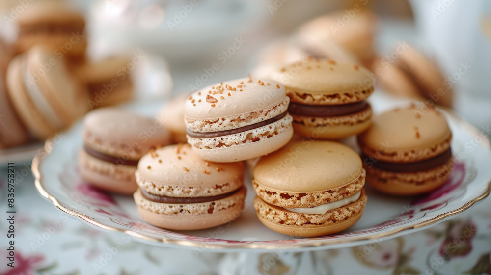 macaroons on a white plate