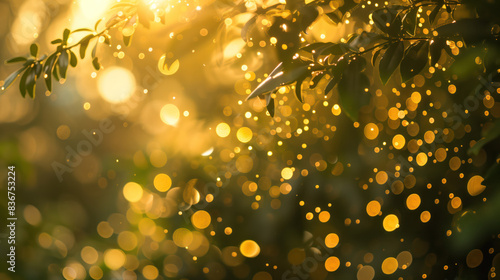 Wallpaper Mural leaves  bokeh and sparkle  background Torontodigital.ca