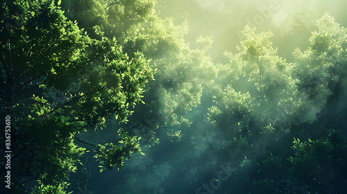 lush green gradient evokes nature tranquility  perfect for ecofriendly themes. generative ai