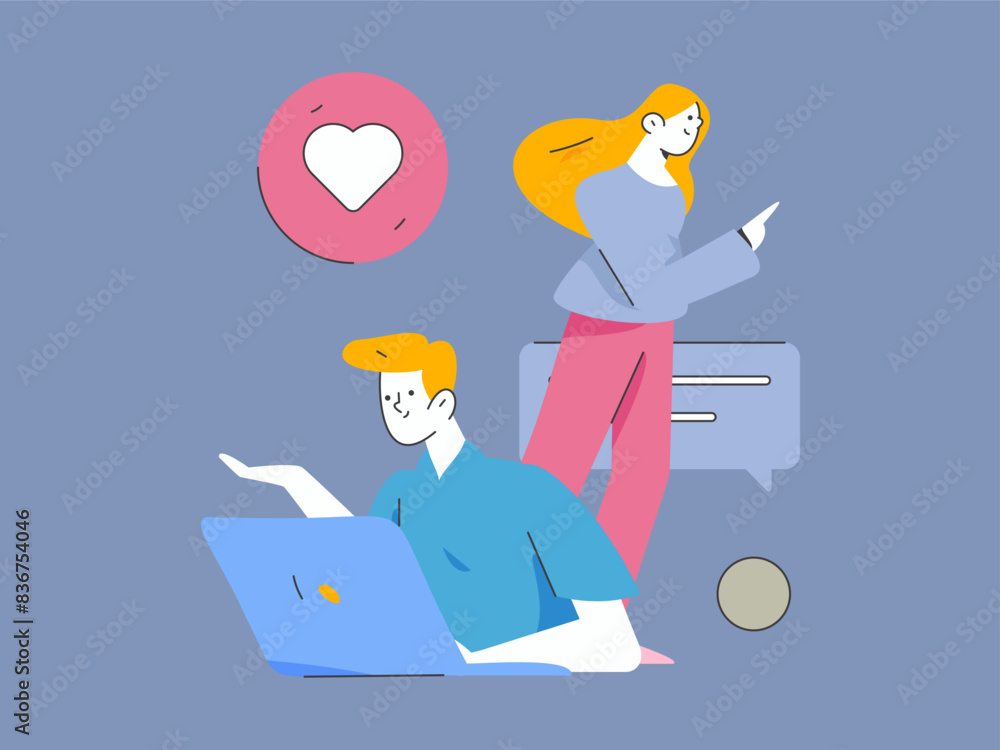 Communicate with consultants flat vector character concept operation hand drawn illustration
Communicate with consultants flat vector character concept operation hand drawn illustration