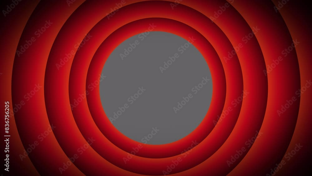 Cartoon style intro isolated by the alpha channel.Drag and drop use.Red circles zooming in with bounce back effect.